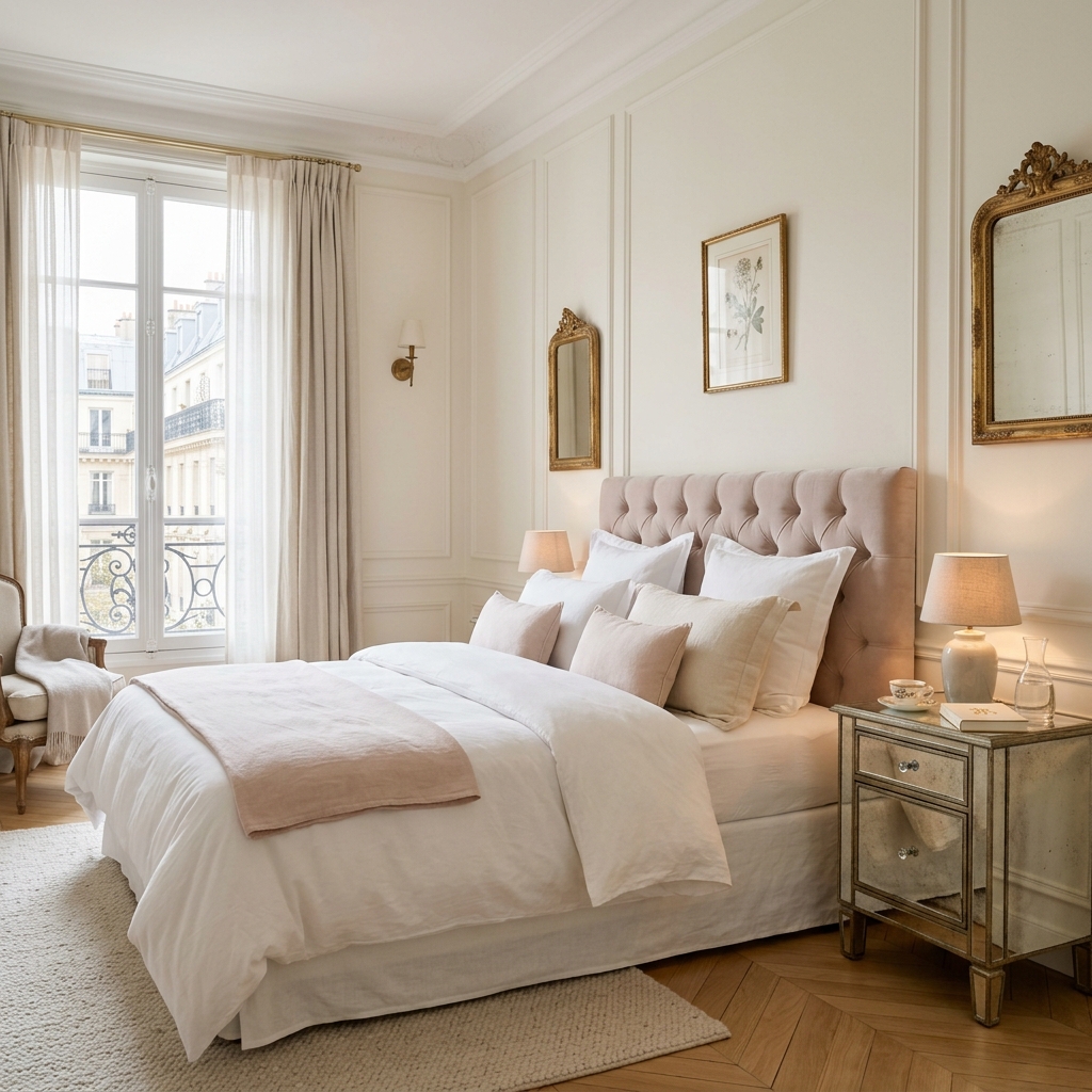 Serene modern-classic bedroom